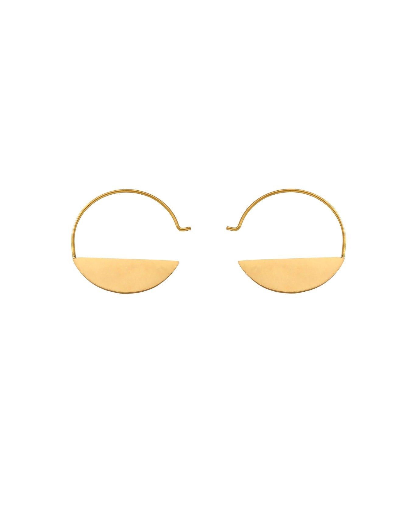 VERA Waterproof 18K Gold Plated Mini Spinning Earring – Sanded Stainless Steel - DANSK Copenhagen