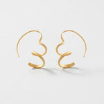 VERA Waterproof 18K Gold Plated Mini Spinning Earring – Sanded Stainless Steel - DANSK Copenhagen
