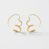 VERA Waterproof 18K Gold Plated Mini Spinning Earring – Sanded Stainless Steel - DANSK Copenhagen