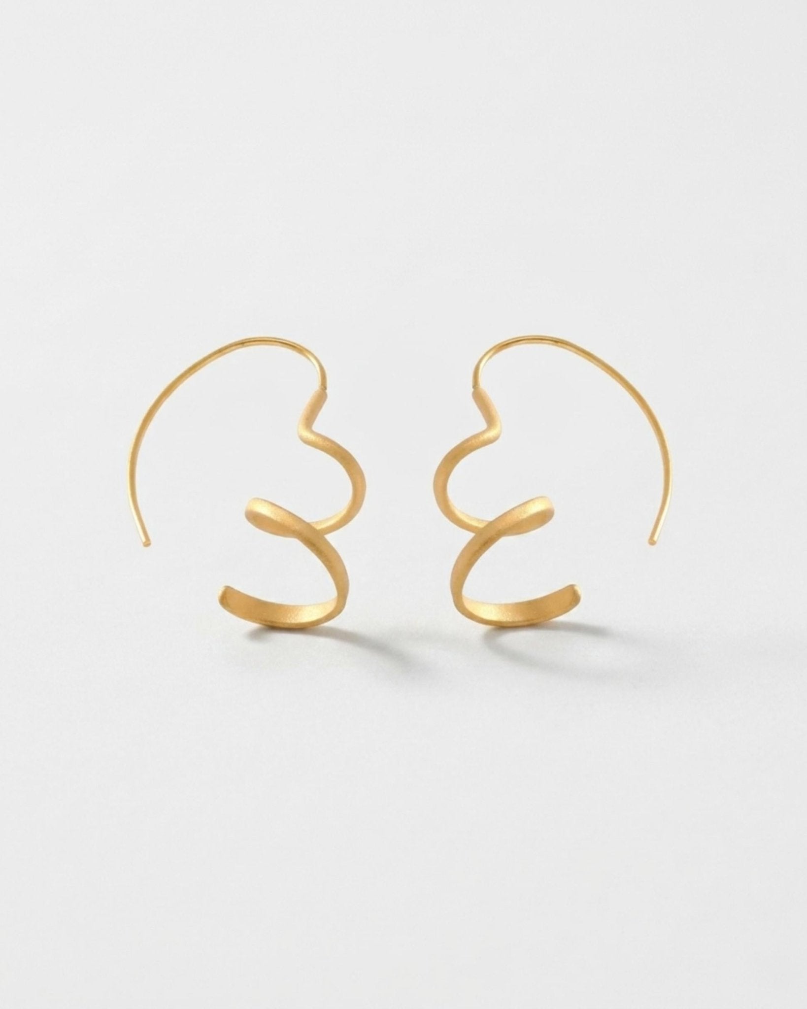 VERA Waterproof 18K Gold Plated Mini Spinning Earring – Sanded Stainless Steel - DANSK Copenhagen