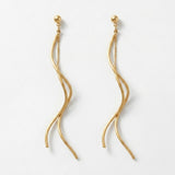 VERA Waterproof 18K Gold Plated Revolve Earring – Sanded Stainless Steel - DANSK Copenhagen