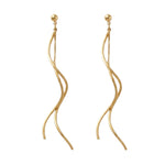 VERA Waterproof 18K Gold Plated Revolve Earring – Sanded Stainless Steel - DANSK Copenhagen