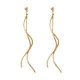 VERA Waterproof 18K Gold Plated Revolve Earring – Sanded Stainless Steel - DANSK Copenhagen