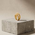 VERA Waterproof 18K Gold Plated Slim Wrap It Ring – Sanded Stainless Steel - DANSK Copenhagen