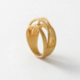 VERA Waterproof 18K Gold Plated Slim Wrap It Ring – Sanded Stainless Steel - DANSK Copenhagen