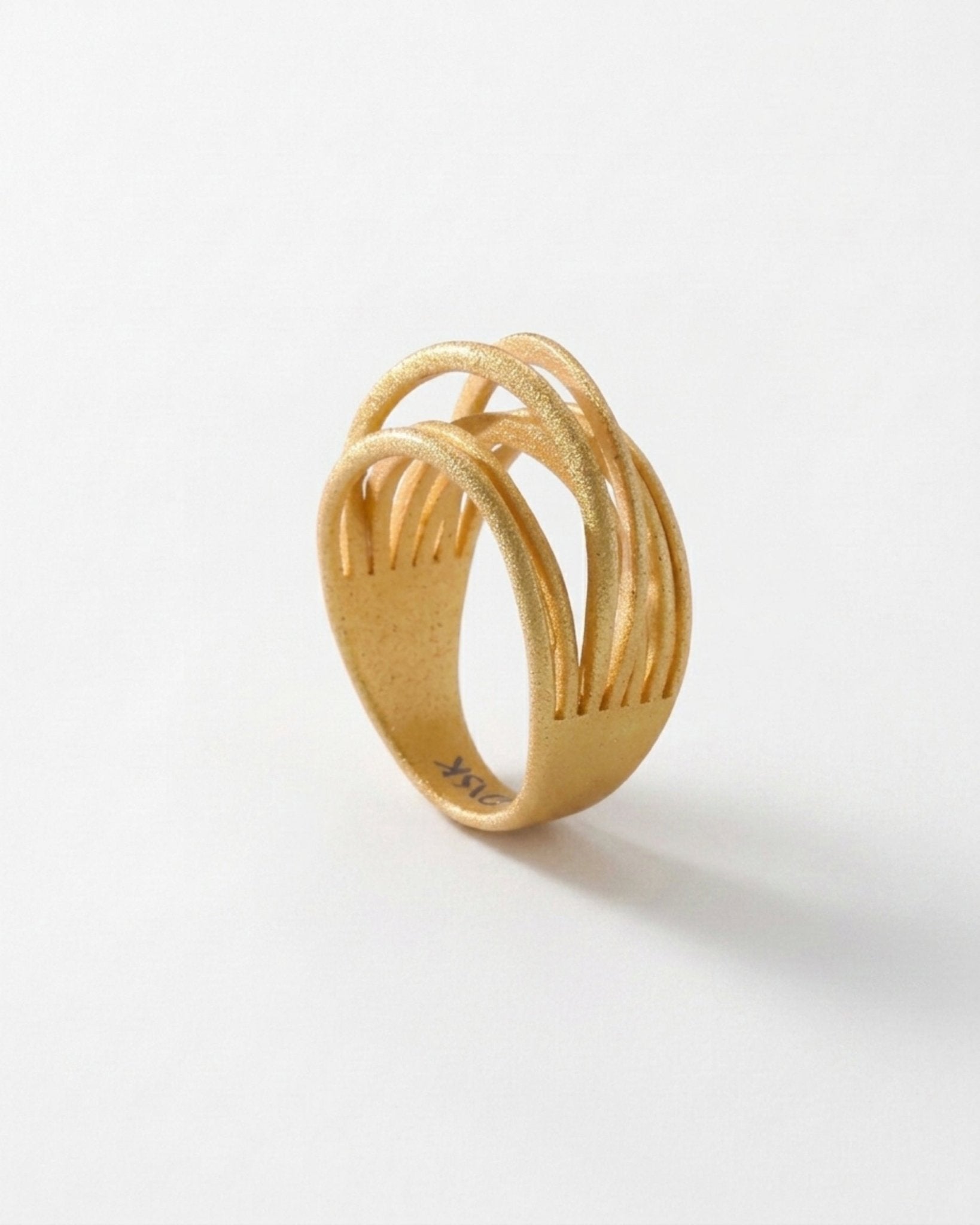VERA Waterproof 18K Gold Plated Slim Wrap It Ring – Sanded Stainless Steel - DANSK Copenhagen