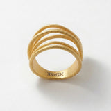 VERA Waterproof 18K Gold Plated Slim Wrap It Ring – Sanded Stainless Steel - DANSK Copenhagen