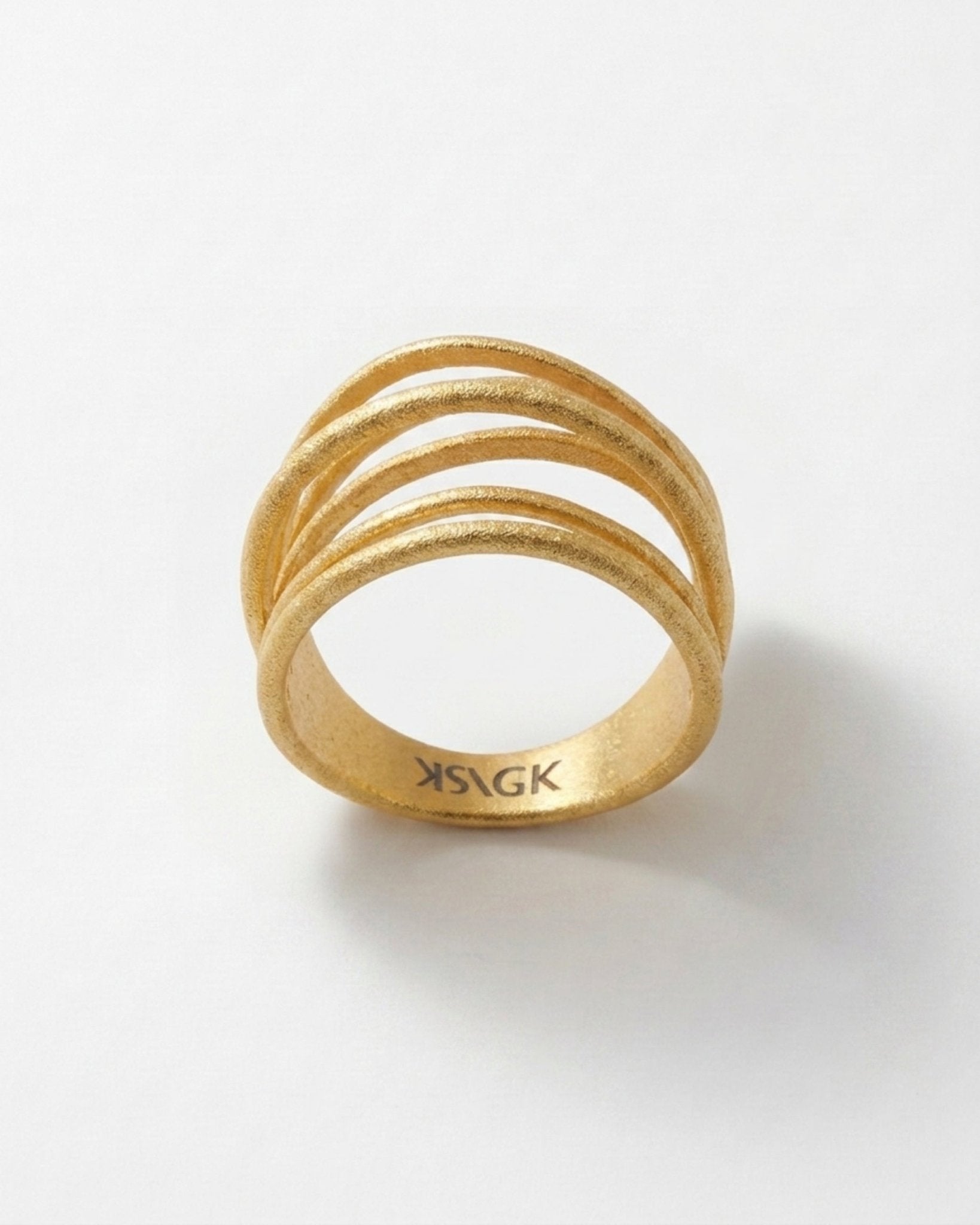 VERA Waterproof 18K Gold Plated Slim Wrap It Ring – Sanded Stainless Steel - DANSK Copenhagen