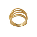 VERA Waterproof 18K Gold Plated Slim Wrap It Ring – Sanded Stainless Steel - DANSK Copenhagen