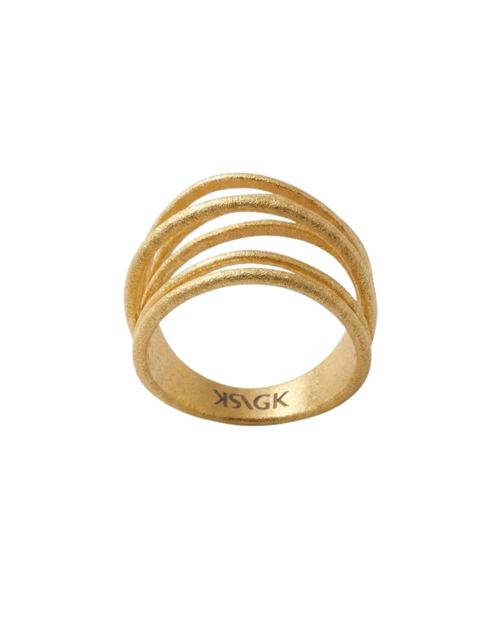 VERA Waterproof 18K Gold Plated Slim Wrap It Ring – Sanded Stainless Steel - DANSK Copenhagen