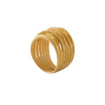 VERA Waterproof 18K Gold Plated Wrap It Ring – Sanded Stainless Steel - DANSK Copenhagen