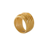 VERA Waterproof 18K Gold Plated Wrap It Ring – Sanded Stainless Steel - DANSK Copenhagen