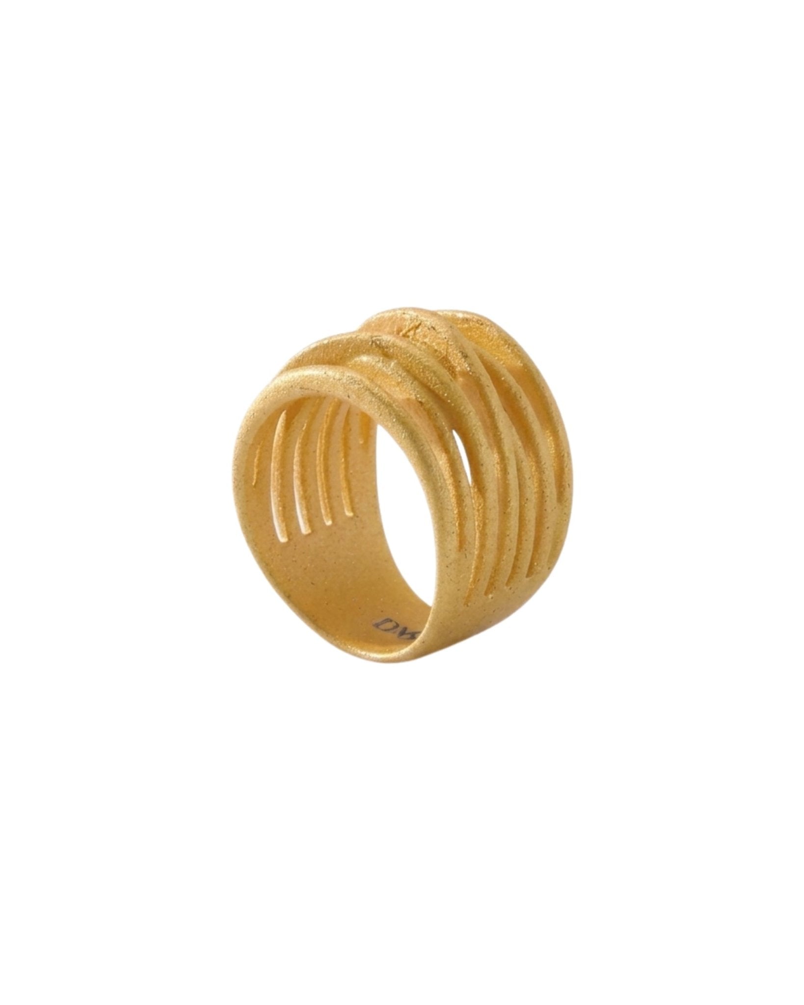 VERA Waterproof 18K Gold Plated Wrap It Ring – Sanded Stainless Steel - DANSK Copenhagen