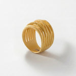 VERA Waterproof 18K Gold Plated Wrap It Ring – Sanded Stainless Steel - DANSK Copenhagen