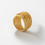 VERA Waterproof 18K Gold Plated Wrap It Ring – Sanded Stainless Steel - DANSK Copenhagen