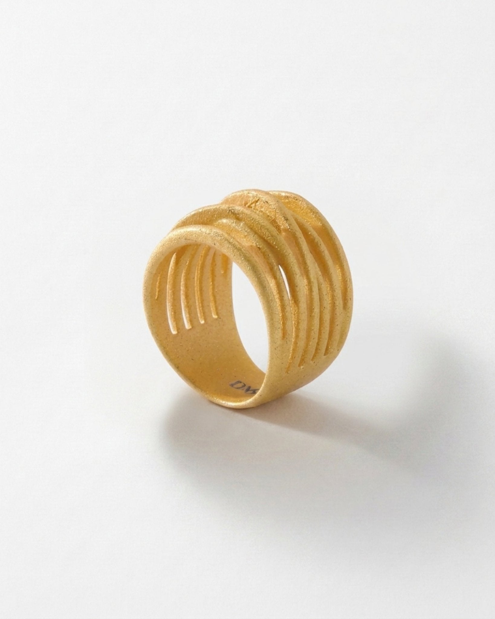 VERA Waterproof 18K Gold Plated Wrap It Ring – Sanded Stainless Steel - DANSK Copenhagen