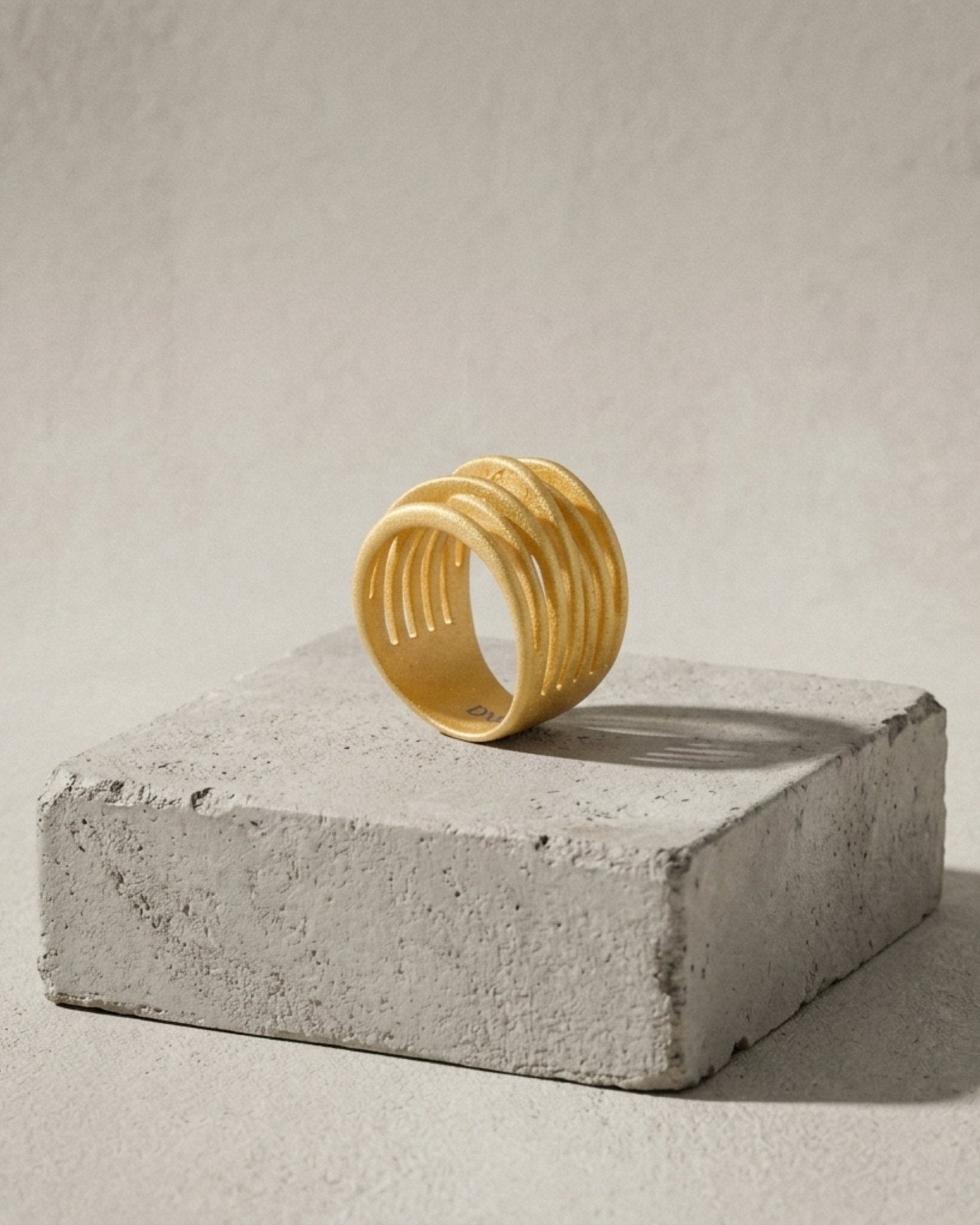 VERA Waterproof 18K Gold Plated Wrap It Ring – Sanded Stainless Steel - DANSK Copenhagen