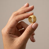 VERA Waterproof 18K Gold Plated Wrap It Ring – Sanded Stainless Steel - DANSK Copenhagen