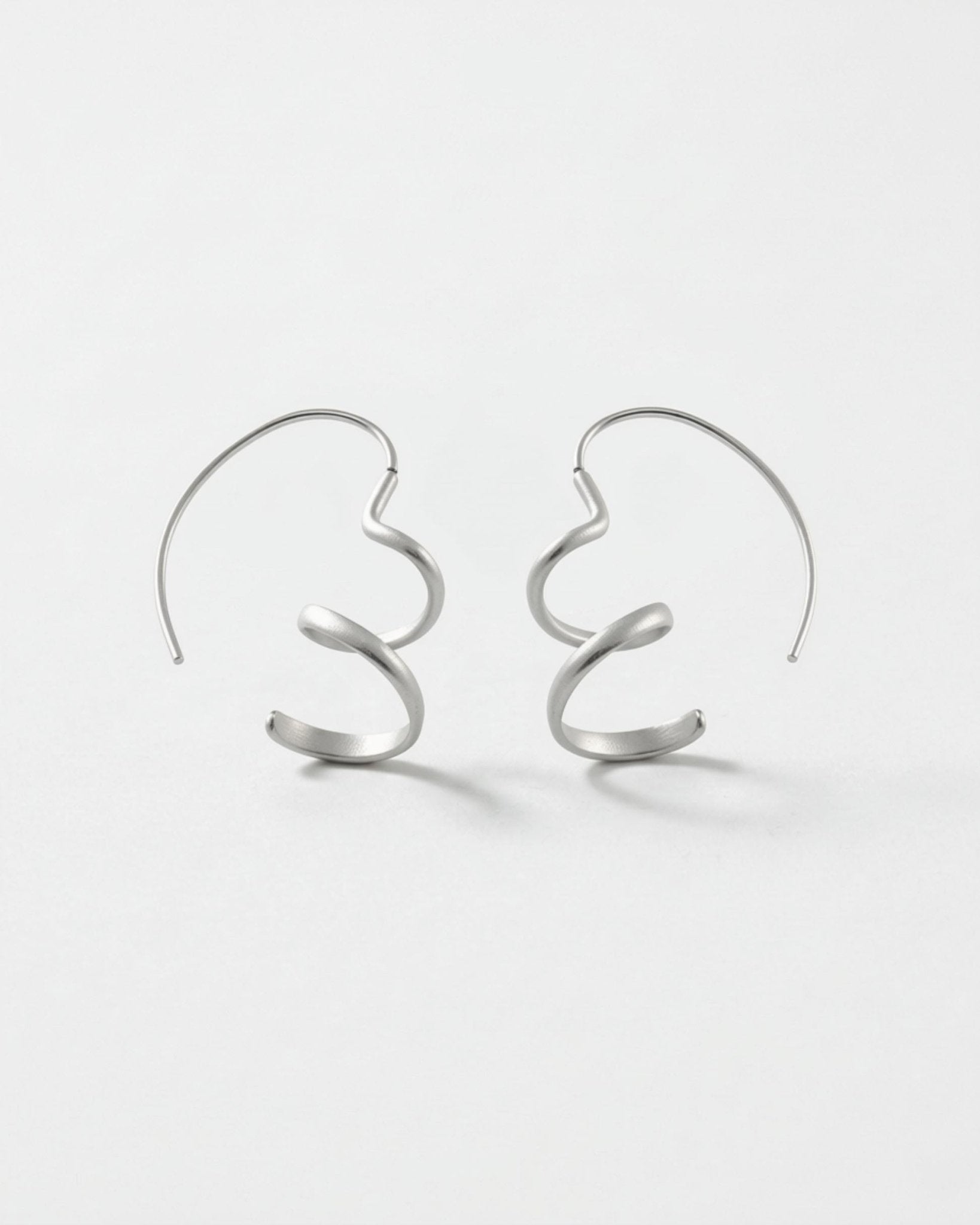 VERA Waterproof Silver Stainless Mini Spinning Earring – Sanded Finish - DANSK Copenhagen