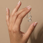 VERA Waterproof Silver Stainless Mini Spinning Earring – Sanded Finish - DANSK Copenhagen