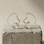VERA Waterproof Silver Stainless Mini Spinning Earring – Sanded Finish - DANSK Copenhagen