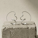 VERA Waterproof Silver Stainless Mini Spinning Earring – Sanded Finish - DANSK Copenhagen