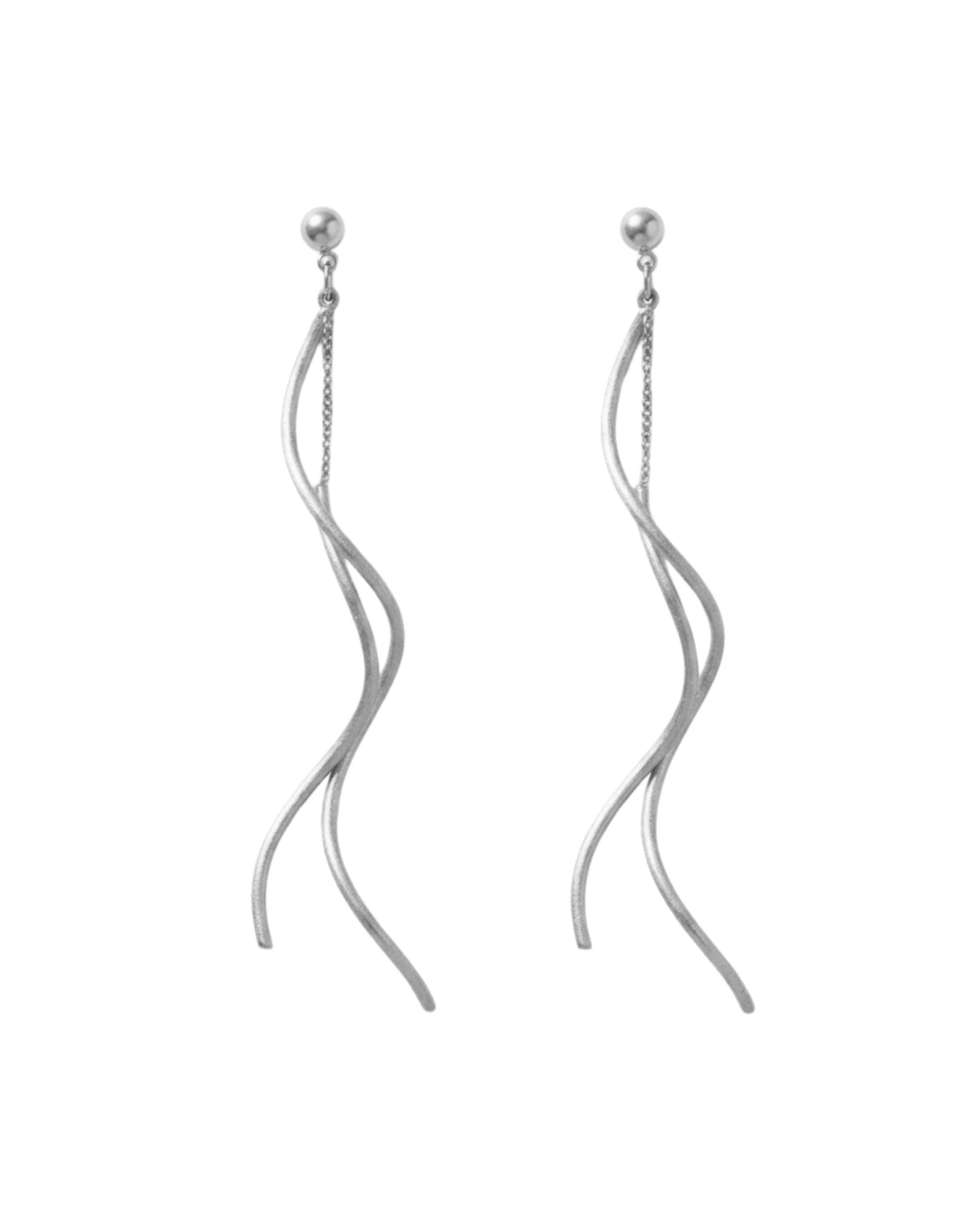 VERA Waterproof Silver Stainless Revolve Earring – Sanded Finish - DANSK Copenhagen