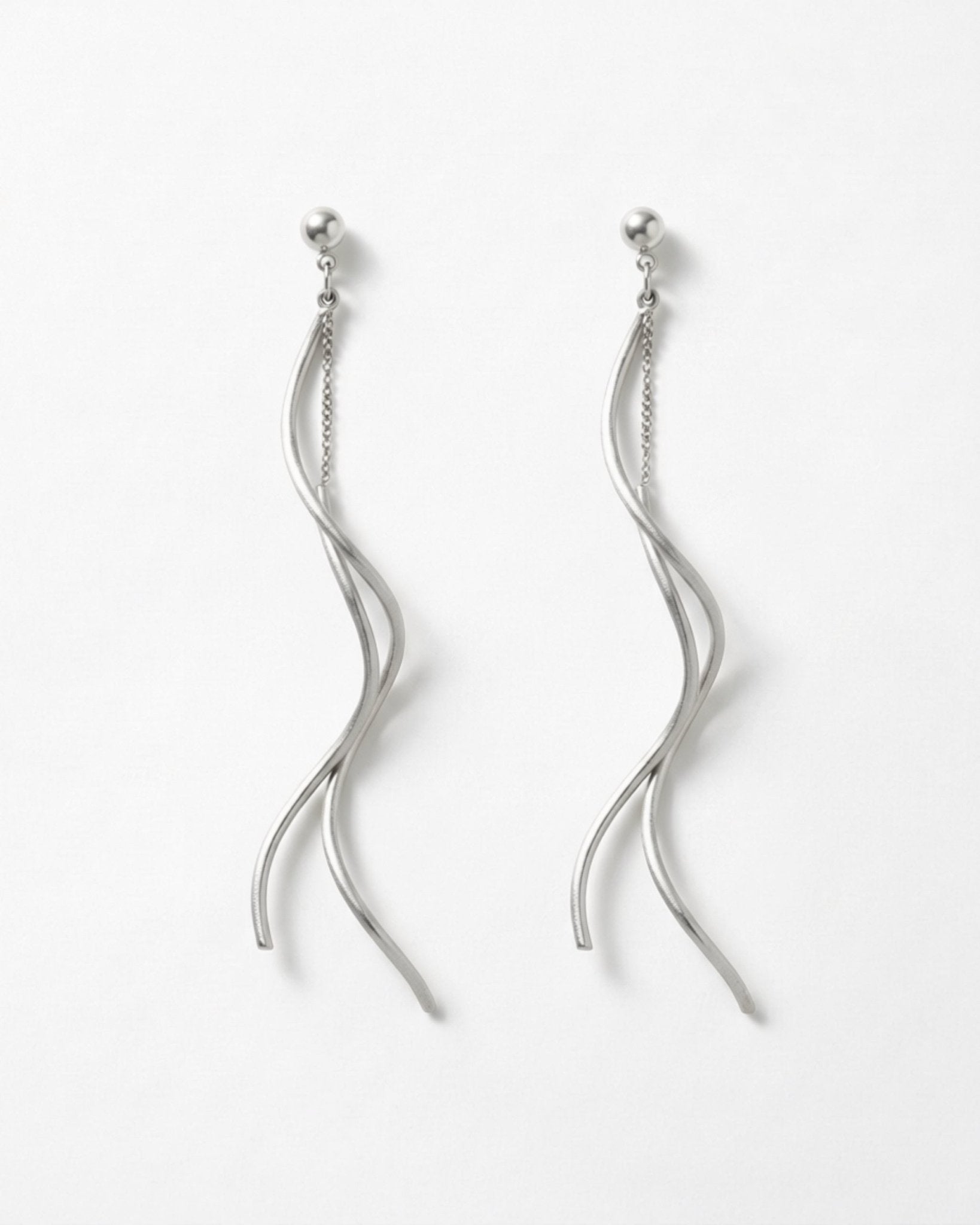 VERA Waterproof Silver Stainless Revolve Earring – Sanded Finish - DANSK Copenhagen