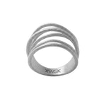 VERA Waterproof Silver Stainless Steel Slim Wrap It Ring – Sanded Finish - DANSK Copenhagen