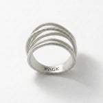 VERA Waterproof Silver Stainless Steel Slim Wrap It Ring – Sanded Finish - DANSK Copenhagen