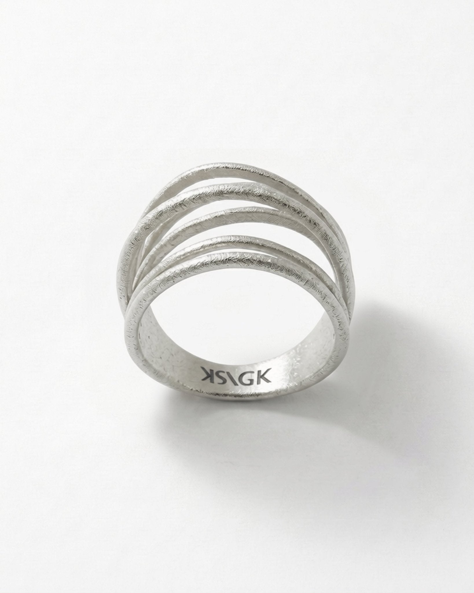 VERA Waterproof Silver Stainless Steel Slim Wrap It Ring – Sanded Finish - DANSK Copenhagen