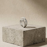 VERA Waterproof Silver Stainless Steel Slim Wrap It Ring – Sanded Finish - DANSK Copenhagen