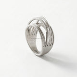 VERA Waterproof Silver Stainless Steel Slim Wrap It Ring – Sanded Finish - DANSK Copenhagen