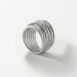 VERA Waterproof Silver Stainless Steel Wrap It Ring – Sanded Finish - DANSK Copenhagen