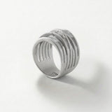 VERA Waterproof Silver Stainless Steel Wrap It Ring – Sanded Finish - DANSK Copenhagen