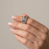 VERA Waterproof Silver Stainless Steel Wrap It Ring – Sanded Finish - DANSK Copenhagen