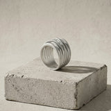 VERA Waterproof Silver Stainless Steel Wrap It Ring – Sanded Finish - DANSK Copenhagen