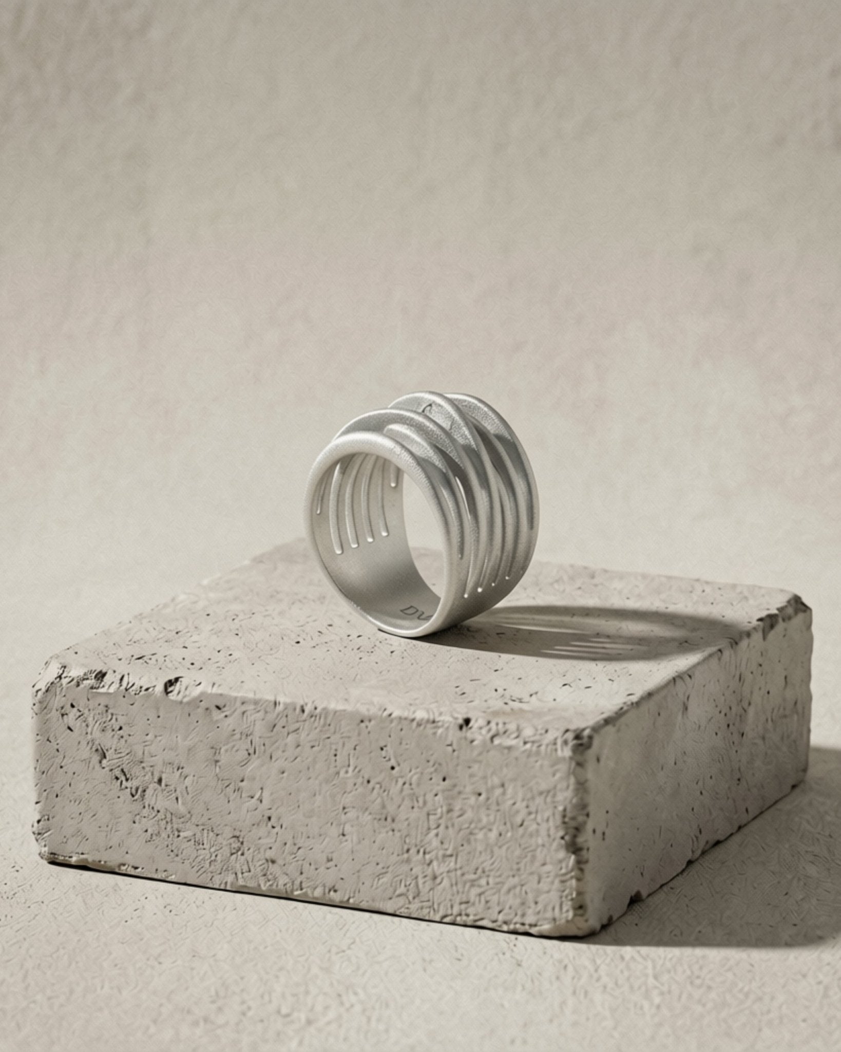 VERA Waterproof Silver Stainless Steel Wrap It Ring – Sanded Finish - DANSK Copenhagen