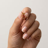 VILJA Waterproof 18K Gold Plated Post Earrings - Structured Stainless Steel - DANSK Copenhagen