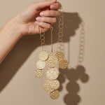 VILJA Waterproof 18K Gold Plated Short Statement Necklace - Hammered/Polished Stainless Steel - DANSK Copenhagen