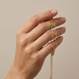 VILJA Waterproof Silver Stainless Steel Round Link Bracelet - Structured Finish - DANSK Copenhagen