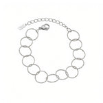 VILJA Waterproof Silver Stainless Steel Round Link Bracelet - Structured Finish - DANSK Copenhagen