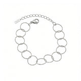 VILJA Waterproof Silver Stainless Steel Round Link Bracelet - Structured Finish - DANSK Copenhagen