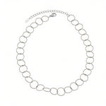VILJA Waterproof Silver Stainless Steel Round Short Link Necklace - Structured Finish - DANSK Copenhagen