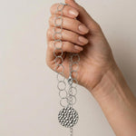 VILJA Waterproof Silver Stainless Steel Short Statement Necklace - Hammered/Polished Finish - DANSK Copenhagen