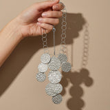 VILJA Waterproof Silver Stainless Steel Short Statement Necklace - Hammered/Polished Finish - DANSK Copenhagen