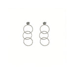 VILJA Waterproof Silver Stainless Steel Statement Earrings - Structured Finish - DANSK Copenhagen