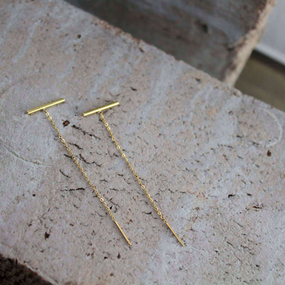 Passion Waterproof Chain Stick Earring 18K Gold Plating I Dansk Copenhagen