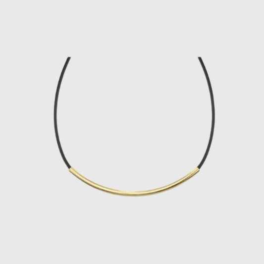Alaya Simple Rubber Necklace Gold PlatingIDansk Copenhagen